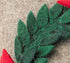 Hand Felted Wool Christmas Pillow - PEACE Wreath Natural Gray - 20" Arcadia Home